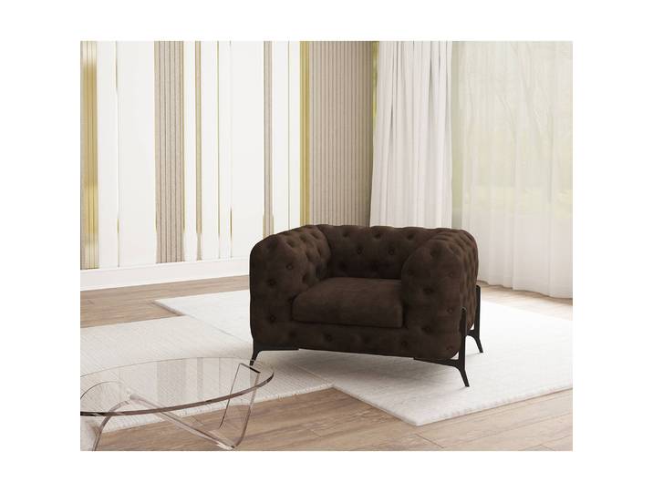 Sessel II Braun Microfaser Priya 125 x 73 x 100cm