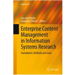 Enterprise Content Management in Information Systems Research, Fachbücher von Jan vom Brocke, Alexander Simons