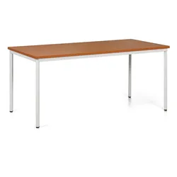 Esstisch TRIVIA, graues Metallgestell, 160x80 cm, Kirschbaum