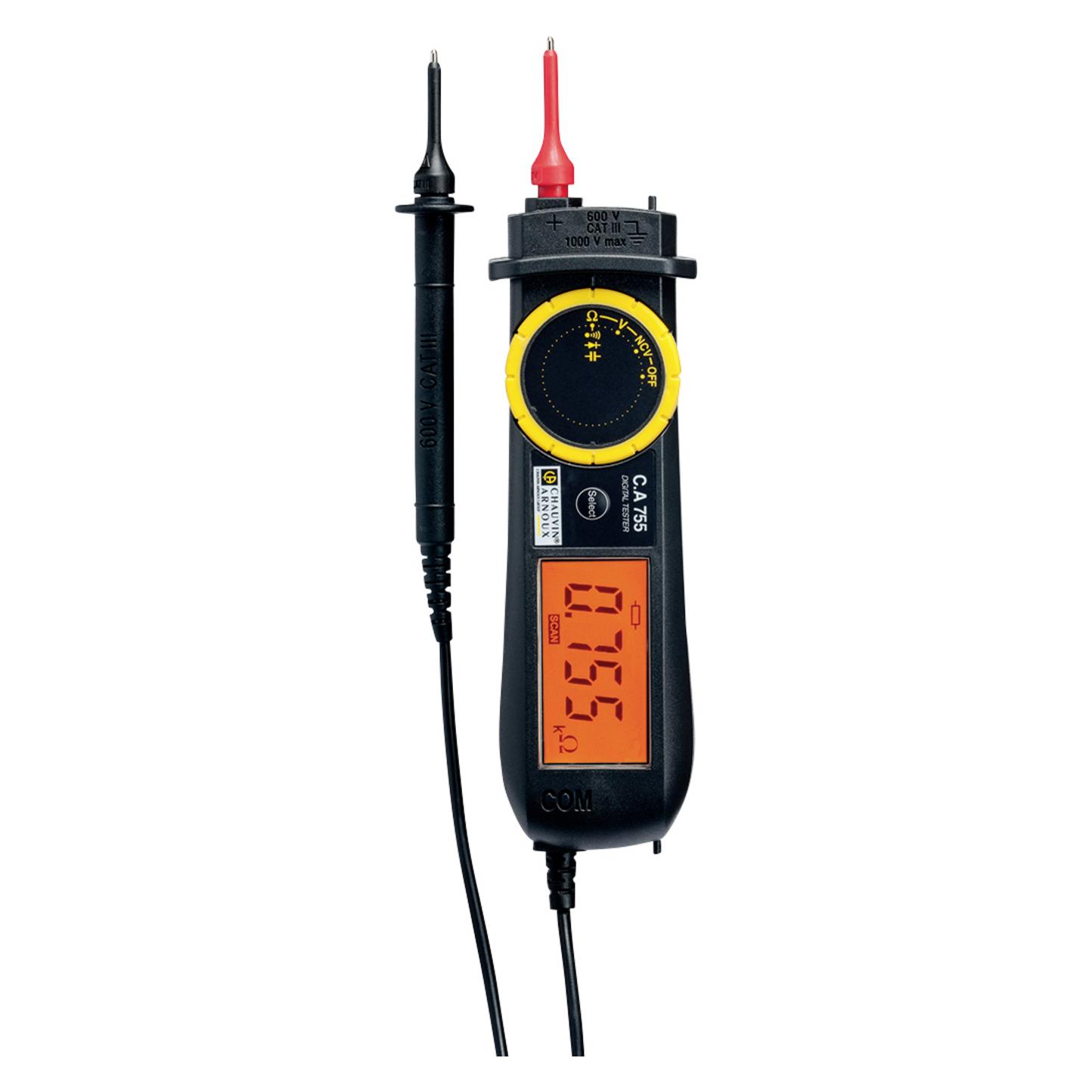 Chauvin Arnoux Digitaler Spannungsprüfer (CAT III 600V, Hand-Multimeter) (P01191755)