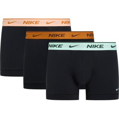 Trunk NIKE UNDERWEAR "TRUNK 3PK", Herren, Gr. M, 3 Stk., Jersey, schwarz (gris), Jersey, Obermaterial: 95% Baumwolle, 5% Elasthan, körpernah, Unterhosen, mit Logo-Elastikbund