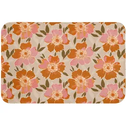 WC-VORLEGER Blumen - Motiv - Retro Toilettenvorleger 60x40 cm
