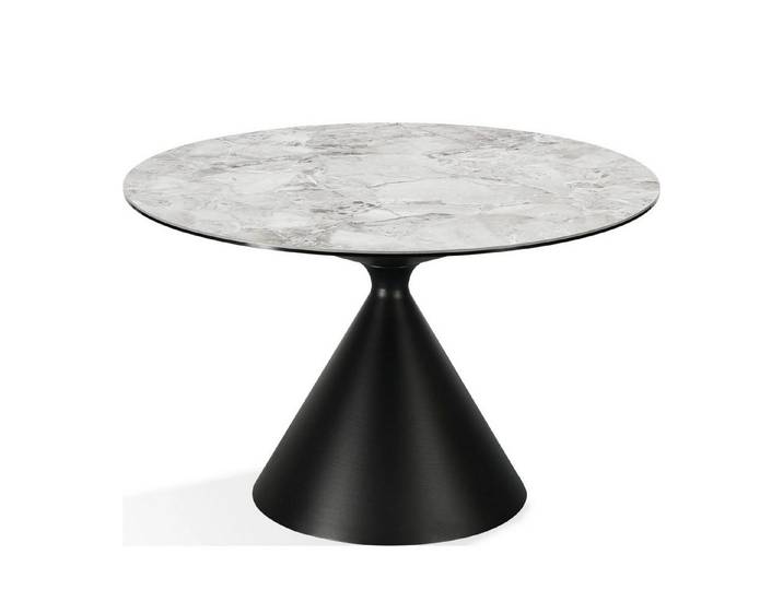 mukuhi Esstisch Esstisch Winston mit Steinplatte und Metallgestell in Grigio