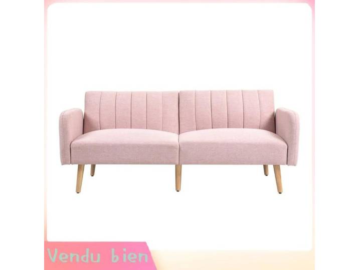 LIA Canapé convertible scandinave rose