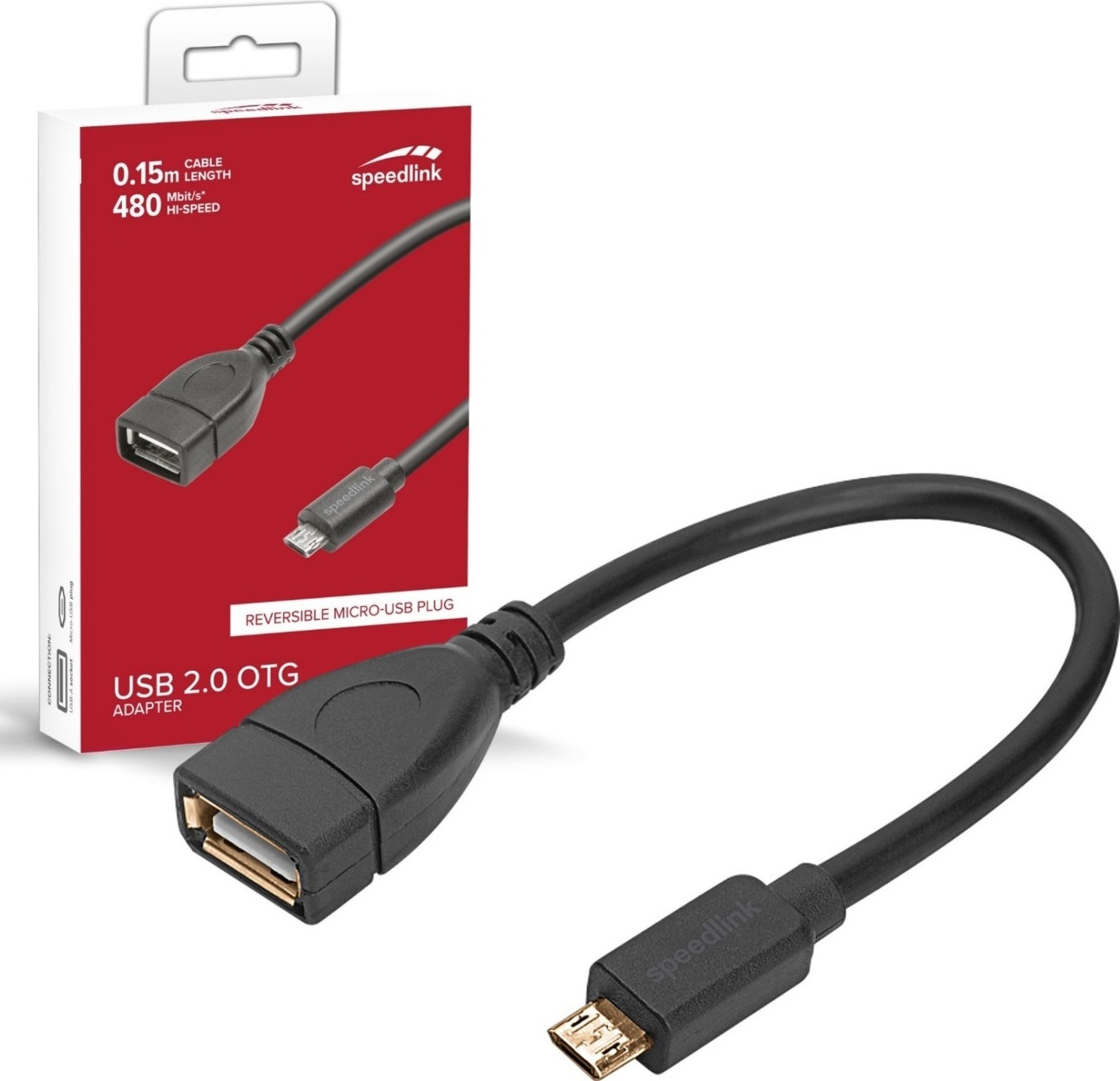 Speedlink USB 2.0 OTG-adapter, 0,15 meter