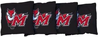 Skip's Garage Marist College Red Foxes Black Cornhole Bags