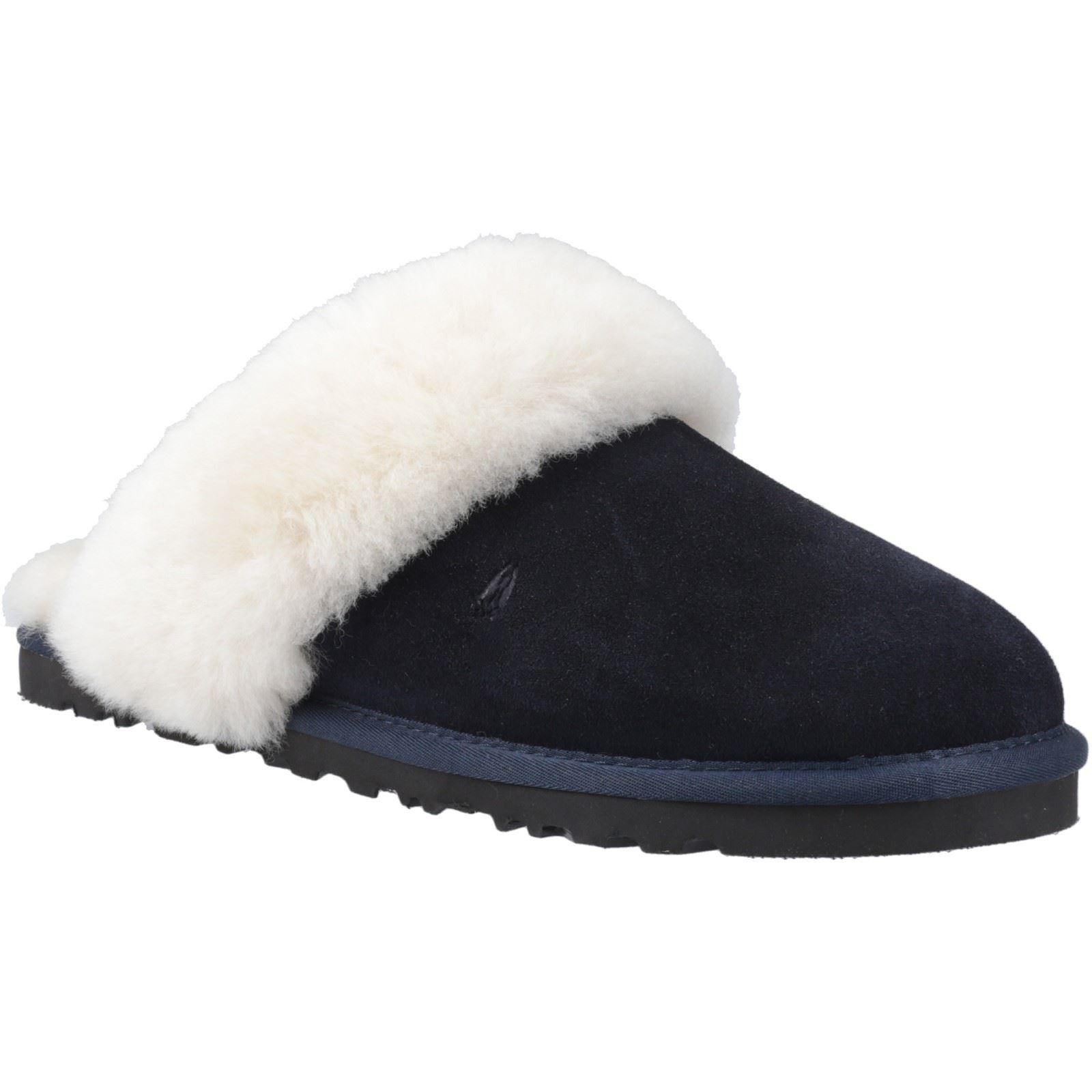Hush Puppies Samantha Dames Suède Navy Slippers