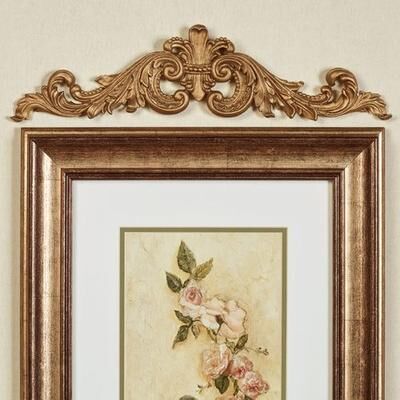Touch of Class Salvatar Scroll Picture Topper , Aged Gold