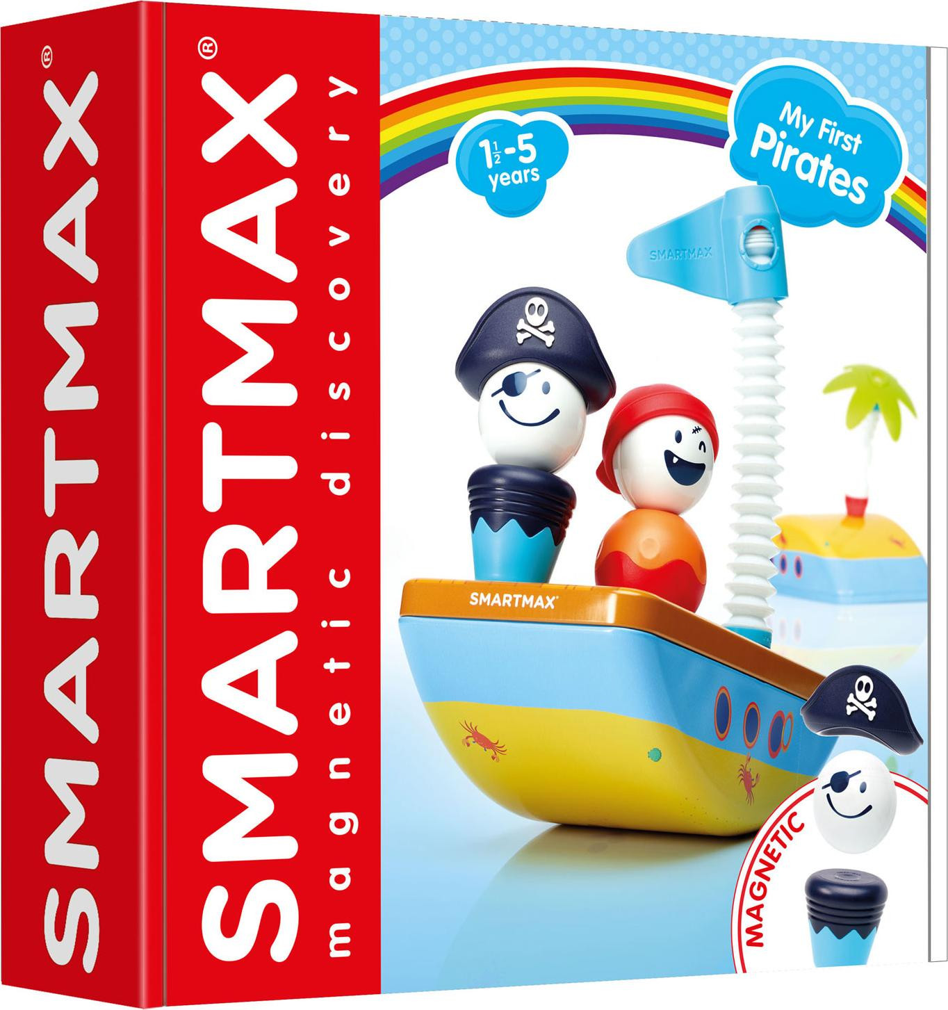 SmartMax Mijn Eerste Piraten bouwpakket voor 1-jarigen, 10 stuks