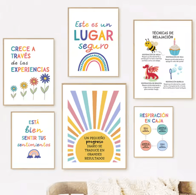Inspire Picks Growth Mindset Therapy Wall Art Poster Motivational Decor For Counselors & Classrooms a 50x75cm No Frame