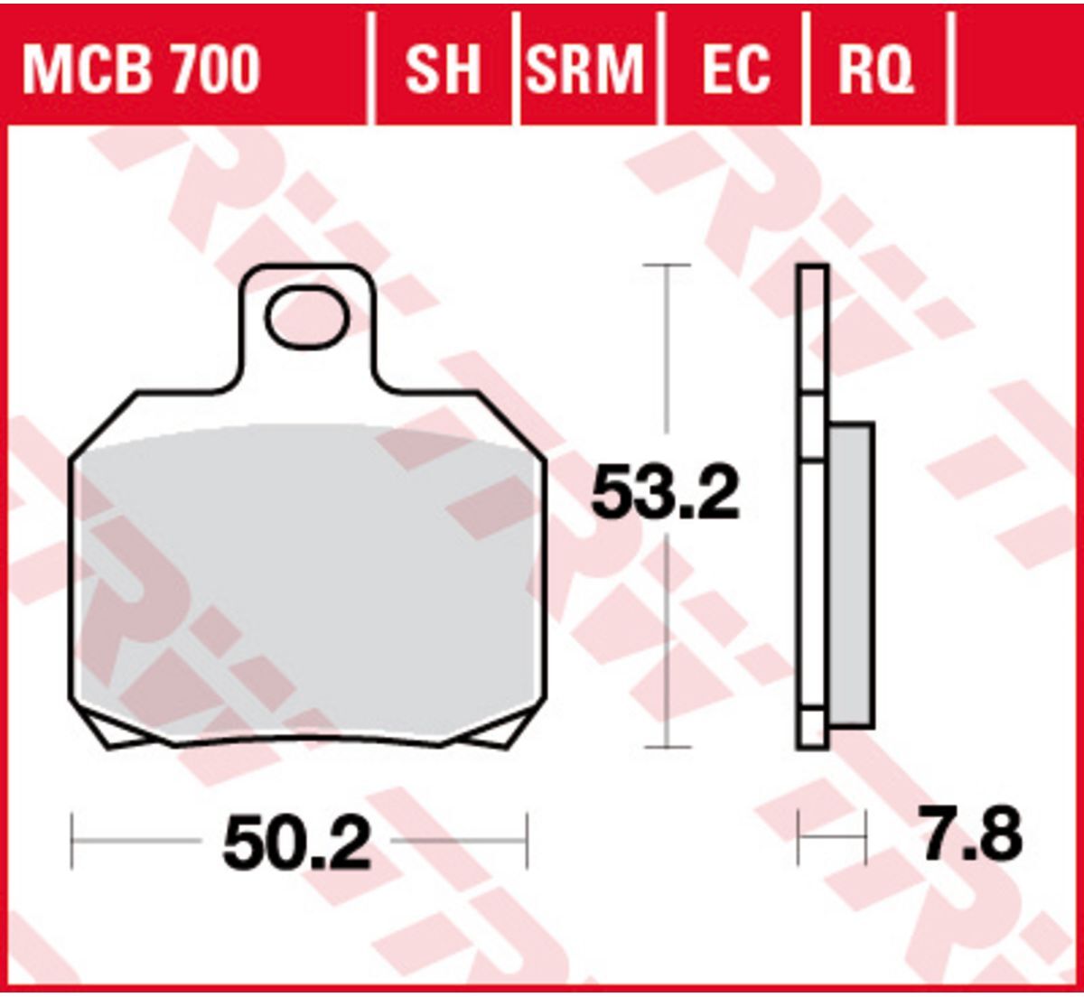 Bremsbelagsatz TRW MCB700SH