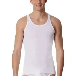 Schiesser Original Double Rib Undershirt Weiß Baumwolle Small Herren