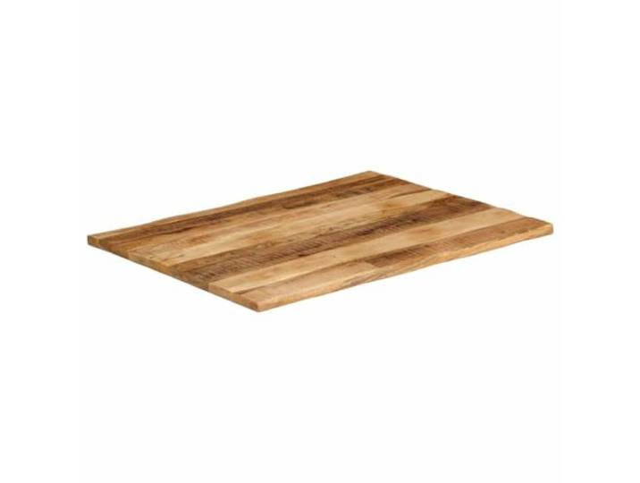 Tischplatte mit Rand Tischplatte, 100x80x3,8 cm, Mango Massivholz Massivholzplatte, randvoll, rustikaler Stil, leicht zu reinigen, universell für verschiedene Untergründe