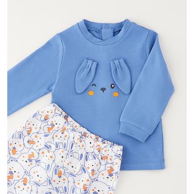 Strampler IDO "BABY BOY TWO PIECES SET", Jungen, Gr. 50, EURO-Größen, blau, 95% Baumwolle, 5% Elasthan, Overalls