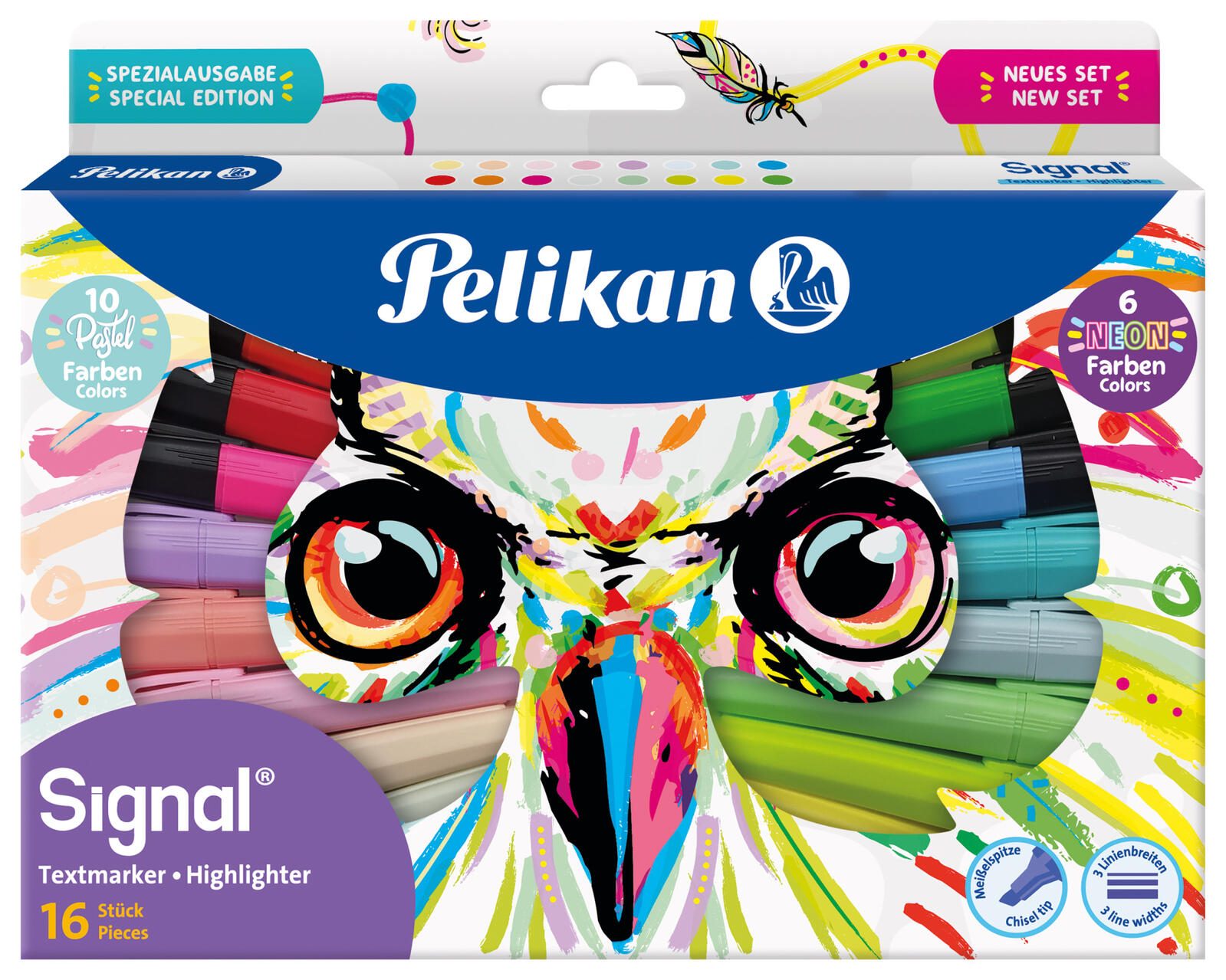 Pelikan Signal Textmarker farbsortiert 1.0 - 5.0 mm Schreibfarbe: Mehrfarbig 300010036