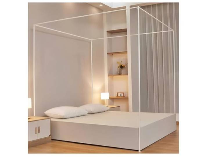 XYUERU Himmelbett Moskitonetzhalter Vier Eckbett, Moskitonetz Halterung 4 Ecken Bettpfosten, Bettüberdachung Baldachin Rahmen Gestell Gestell for alle Größen Bett(180x220cm)