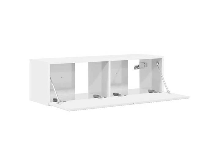 ARMOIRE TV - Blanc - Meuble TV mural - 1 PC - Montage mural - 1 PC - Blanc Brillant 98x31x29 5 cm T5025