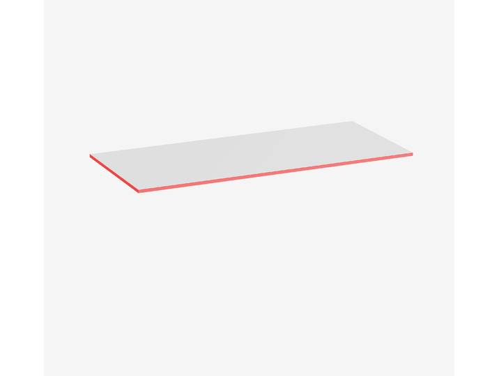 Gaming Tischplatte Weiß Rechteck Topweiß Fire Red 1800 x 800 x 19 mm
