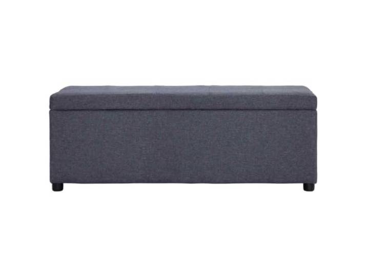 HBBMGYD Aufbewahrungsbank, 116 cm, Dunkelgrau, Polyester Innenfach, weiche Polsterung, bequemer Sitz, Wohnzimmer oder Eingang, dekorative Note