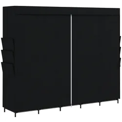 STOFFSCHRANK Stahl Vliesstoff Schwarz