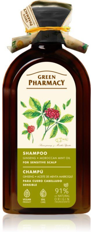 Green Pharmacy Ginseng Shampoo shampoing pour cuir chevelu sensible et irrité 350 ml