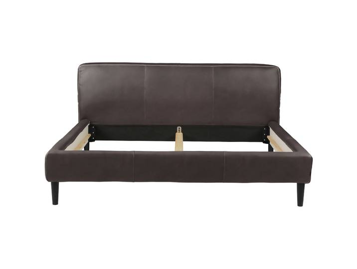 Bett Bly braun Leder 140 x 210 cm