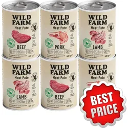 Wild Farm Pate MIX 6x400g glutenfreies Hundefutter