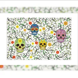 Excelsa Teppich Calavera gummi 80x52x0,03 cm bunt