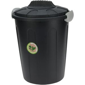 Spetebo Mülltonne 3326, 23 Liter, schwarz, aus Kunststoff