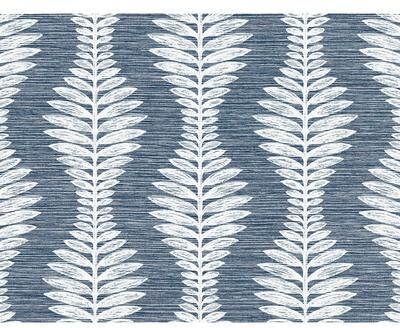 Lillian August Carina Leaf Ogee Embossed Vinyl Unpasted Wallpaper