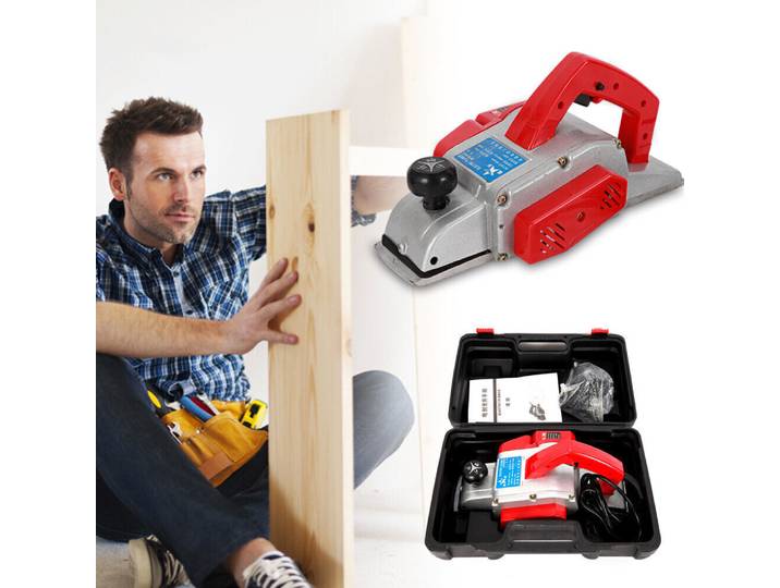 Rabot à bois électrique robuste, ponceuse à main, rabot de porte, travail de calcul, 82mm, 800W