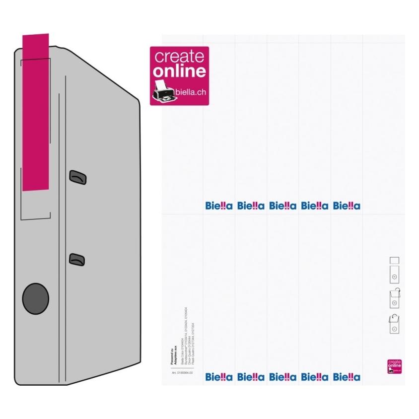 Biella Rückenschilder 27x145mm (0190994.00)