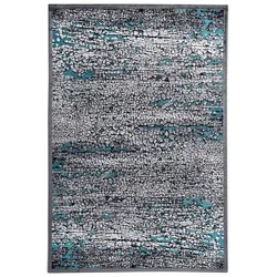 Webteppich Orelia Mischgewebe Blau / Grau 120 x 180 cm