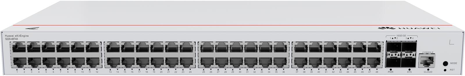 Huawei eKit Switch S220-48T4X 24x 1GbE RJ45 + 4x 10GbE SFP managed L2 98012377