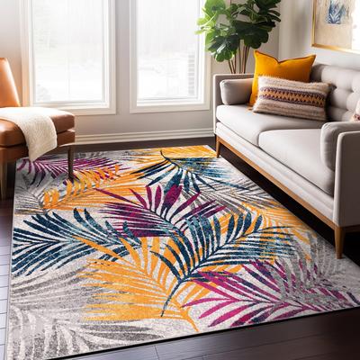 World Rug Gallery Edinburgh Floral Leaves Area Rug