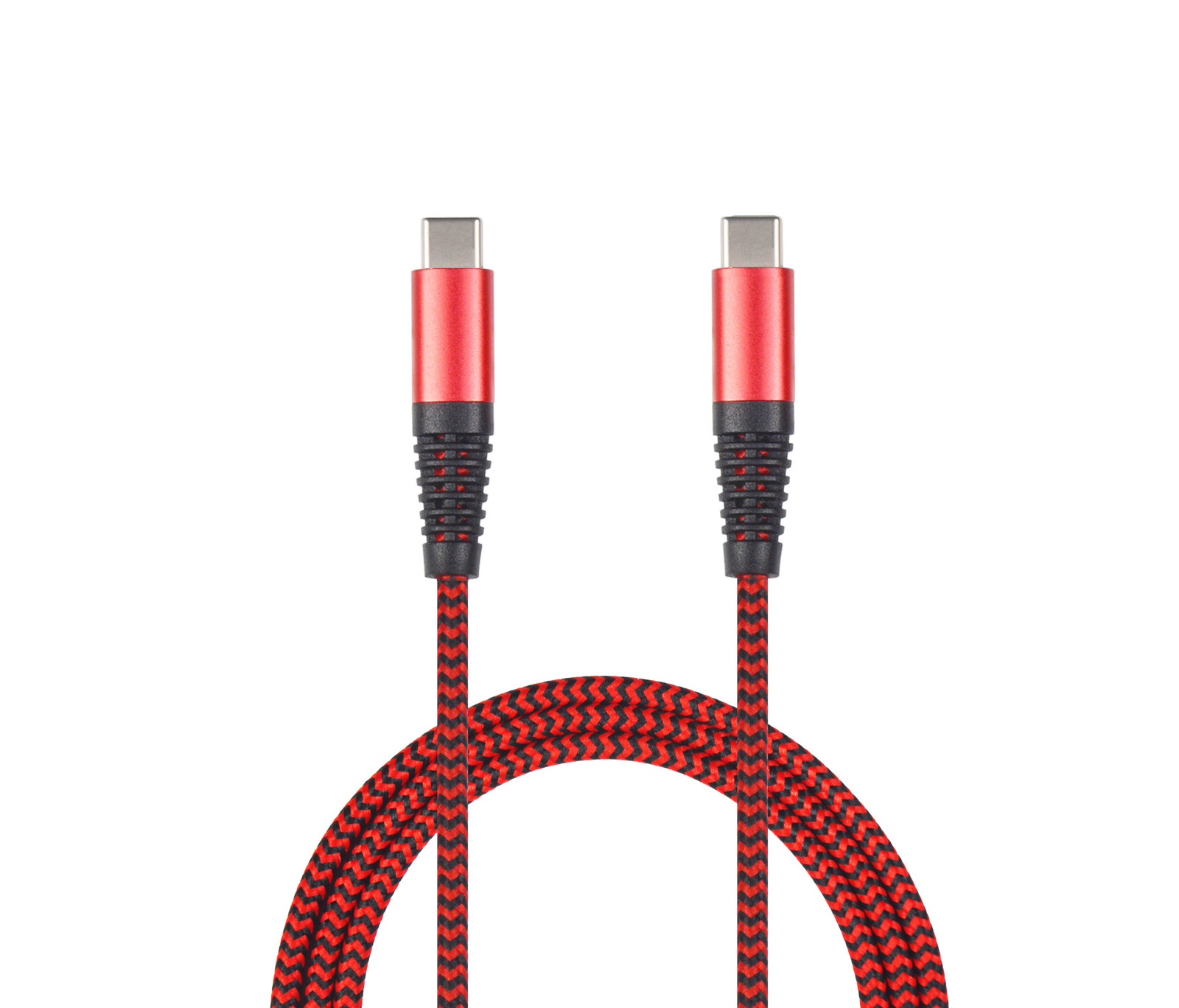 2GO 797195 USB Type-C naar USB Type-C ladekabel, rood, 100 cm