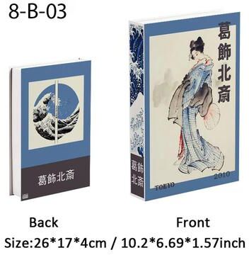 Inspire Essentials Ukiyoe Lucky Cat Decorative Book Storage Box Japanese Hidden Storage Decor 10