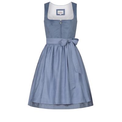 Dirndl NÜBLER "Dirndl mini Kaja", Damen, Gr. 38, EURO, blau, Obermaterial: 100% Polyester PES., Kleider