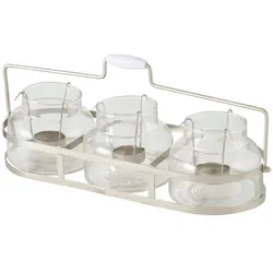 Boltze Teelichthalter Wega, 41 x 14 x 11 cm, klar