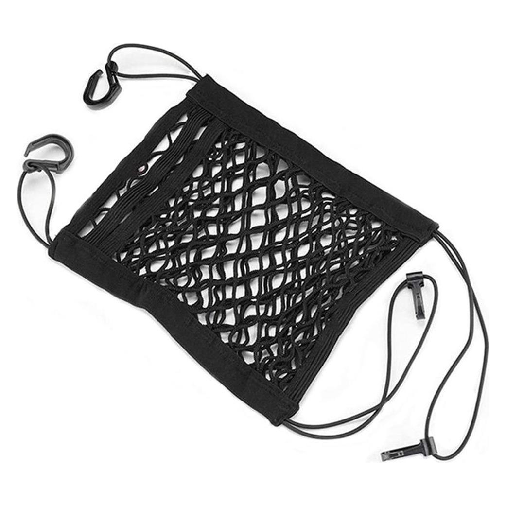 Techsuit - Car Organizer (CO-B3) - 3 Layer Car Net Barrier with Pockets for Backseats - Black (56339551)