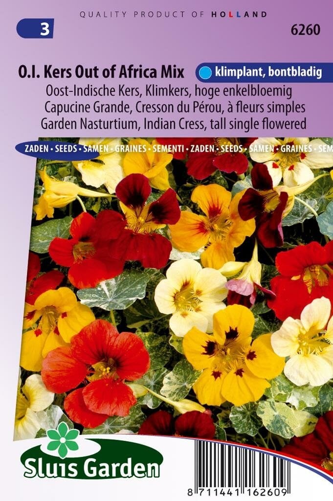 Sluis Garden Tropaeolum zaden Out of Africa Oost-Indische kers