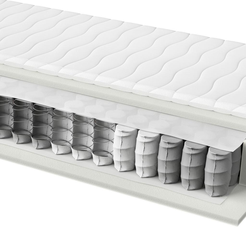 Sleeptex Taschenfederkernmatratze , Weiss , Textil , H2 , rechteckig , 90x200 cm , Oeko-Tex® Standard 100 , Bezug abnehmbar/waschbar, alternative Grössen erhältlich , Schlafzimmer, Matratzen, Matratzen