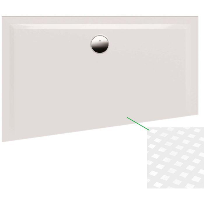 Hoesch Muna Mineralguss-Duschwanne 4227.010 120 x 90 x 3 cm, weiß, Solique, links, Antirutsch