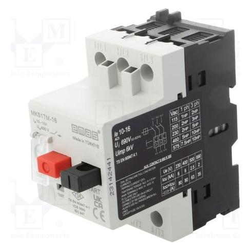Emas Motorschutzschalter 3P 7,5kW 10 - 16A (T0-MKS1TM-16) (T0-MKS1TM-16)