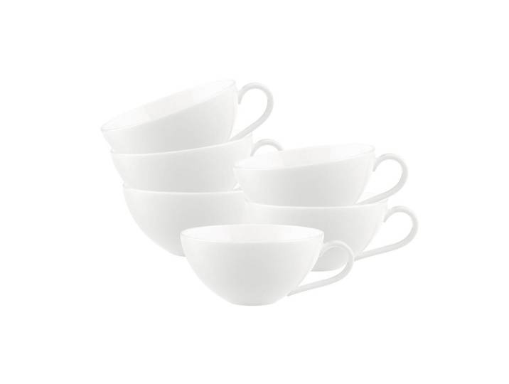 Villeroy & Boch Teetassen Anmut weiß 140 ml 6er Set, Weiß, Keramik, Geschirr, Tassen, Teetassen