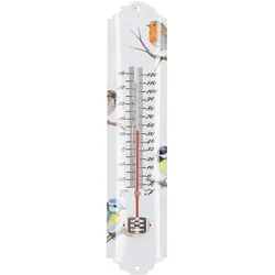 Esschert Design Thermometer Aquarell Vögeln, Thermometer + Hygrometer, Mehrfarbig