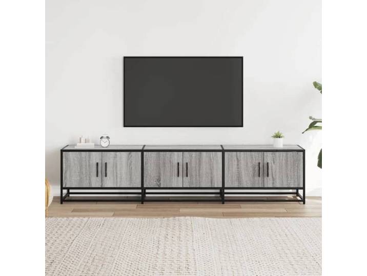 NEW MEUBLE HI-FI - Gris - Armoire TV - Meuble TV - pour maison - sonoma gris 180x35x41cm bois d'ingénierie_8753