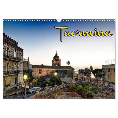 Taormina zur blauen Stunde (Wandkalender 2027 DIN A3 quer), CALVENDO Monatskalender