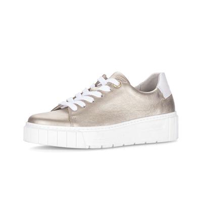 Sneaker GABOR "Sneaker low", Damen, Gr. 37, silber (gold), Schuhe Sneaker