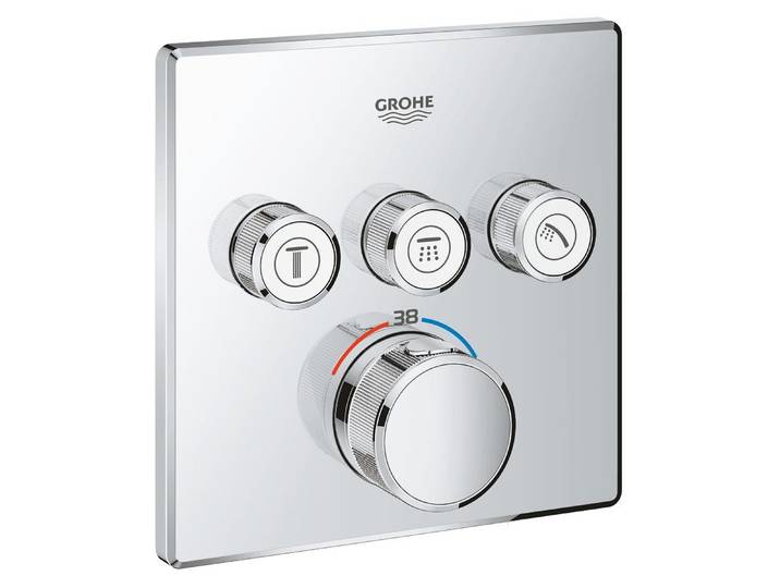 GROHE Grohtherm SmartControl Façade avec mitigeur thermostatique encastré 3 sorties 29126000